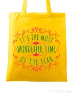 Sacosa din panza Most wonderful time Galben