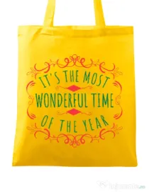 Sacosa din panza Most wonderful time Galben