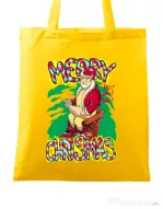 Sacosa din panza Naughty Santa Galben