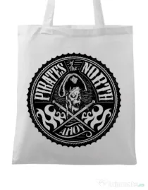 Sacosa din panza Pirates of the north Alb