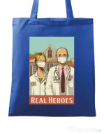 Sacosa din panza Real heroes Albastru regal