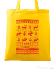 Sacosa din panza Reindeers Galben