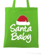 Sacosa din panza Santa baby Verde mar