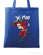 Sacosa din panza Santa Skank Kid Albastru regal