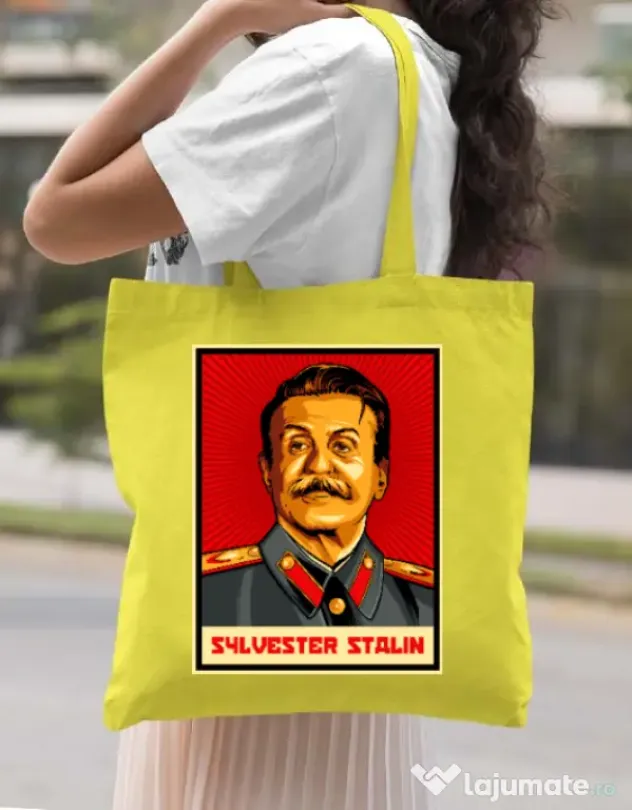 Sacosa din panza Sylvester Stalin Galben