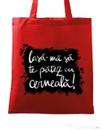 Sacosa din panza Te patez cu cerneala Rosu