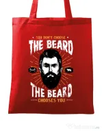 Sacosa din panza The beard choice Rosu
