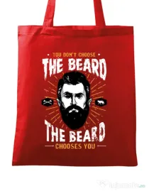 Sacosa din panza The beard choice Rosu