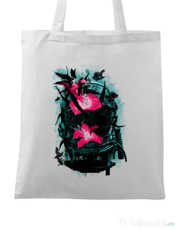 Sacosa din panza The last of us Alb