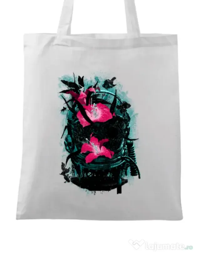 Sacosa din panza The last of us Alb