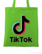 Sacosa din panza Tik Tok Verde mar