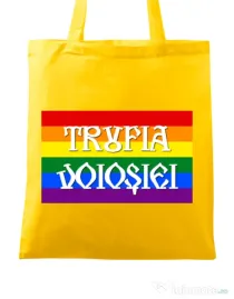 Sacosa din panza Trufia Voiosiei Galben