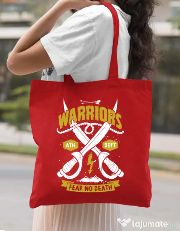 Sacosa din panza Warriors Rosu