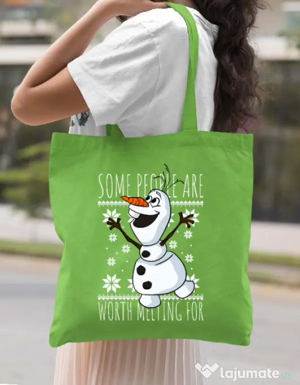Sacosa din panza Worth melting for Verde mar