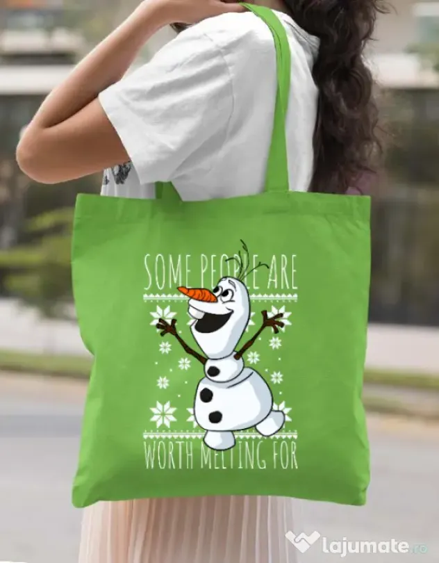 Sacosa din panza Worth melting for Verde mar