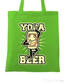 Sacosa din panza Yoga beer Verde mar