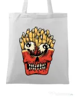 Sacosa din panza Zombie French Fries Alb