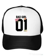 Sapca personalizata Bad girl Alb