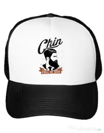 Sapca personalizata Chin full of win Alb