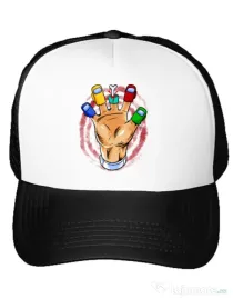 Sapca personalizata High five Alb