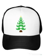 Sapca personalizata Moustache Christmas tree Alb