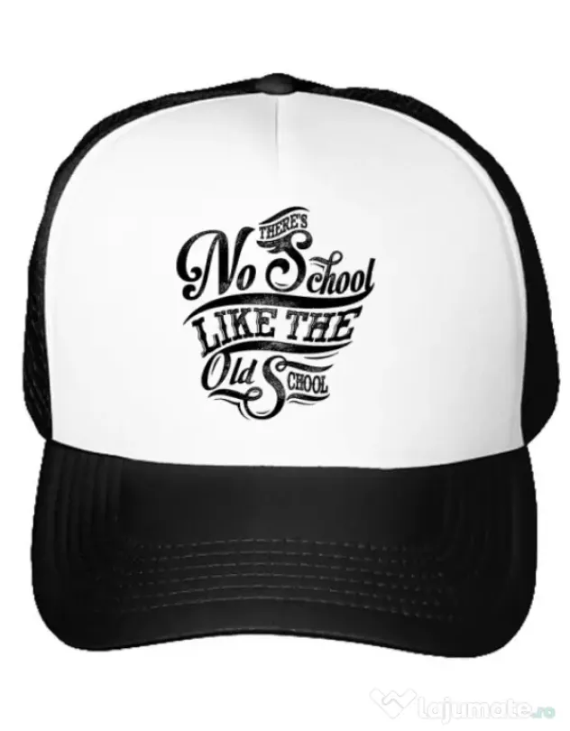 Sapca personalizata Old school typography Alb