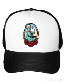 Sapca personalizata Rockabilly Nurse Alb