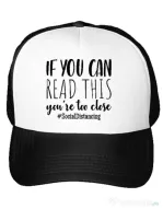 Sapca personalizata Too close Alb