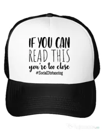 Sapca personalizata Too close Alb