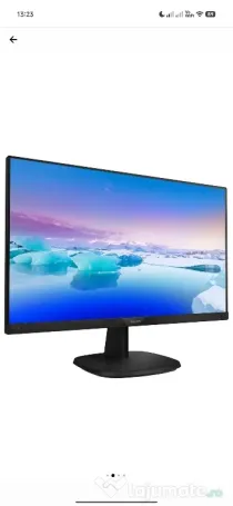 Monitor LED IPS Philips 23.8", Full HD, Ultra-narrow, 75Hz, DVI, HDMI, Flicker-Free, Negru, 243V7QDSB
