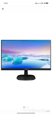 Monitor LED IPS Philips 23.8", Full HD, Ultra-narrow, 75Hz, DVI, HDMI, Flicker-Free, Negru, 243V7QDSB