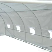 Outsunny Tunnel Sera de gradina pentru plante din PE cu tevi metalice 6x3x2m Alb | Aosom Romania 