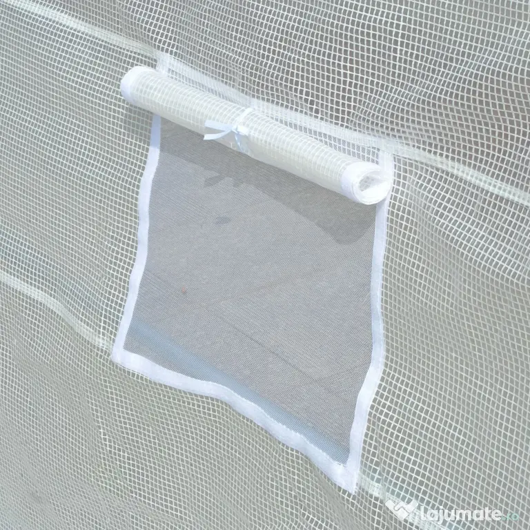 Outsunny Tunnel Sera de gradina pentru plante din PE cu tevi metalice 6x3x2m Alb | Aosom Romania