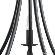 HOMCOM Lustră Suspendată Design Împletit, Candelabru Oțel cu 5 Brațe, Iluminat Elegant Sufragerie 158x45 cm, Negru | Aosom Romania 