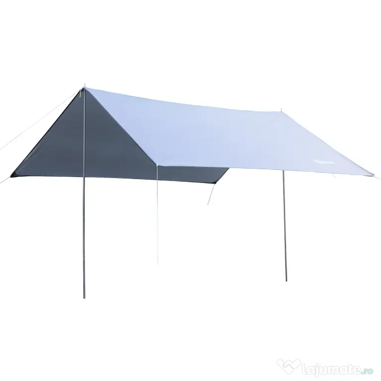 Outsunny Cort de Plajă Portabil Dublu cu Protecție UV și Geantă de Transport, 3x3 m, Alb | Aosom Romania