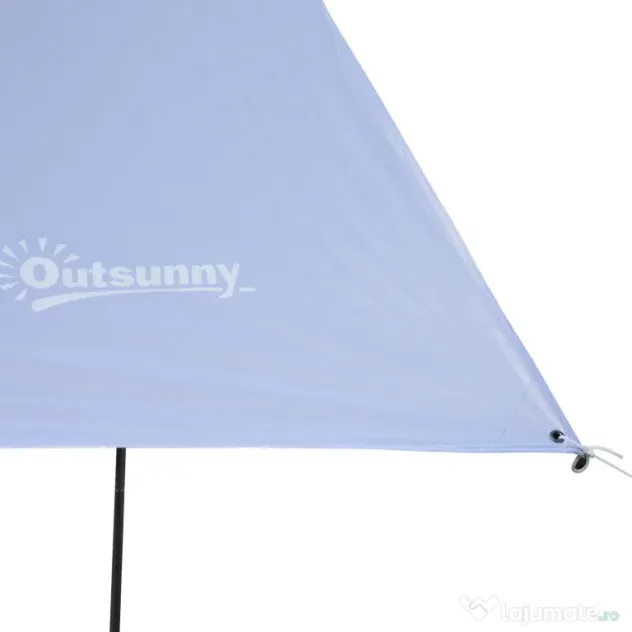 Outsunny Cort de Plajă Portabil Dublu cu Protecție UV și Geantă de Transport, 3x3 m, Alb | Aosom Romania