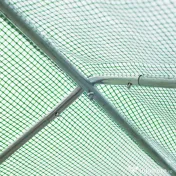 Outsunny Seră pentru Grădină cu 6 Ferestre, Ușă Rulantă și Acoperiș Învelit PE, 4,5x3x2 m, Verde Închis | Aosom Romania