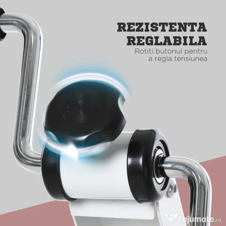 bicicleta fitness, cu pedale, reglabila, cu 6 niveluri, HOMCOM Pedale Picioare si Brate Manual | Aosom Romania