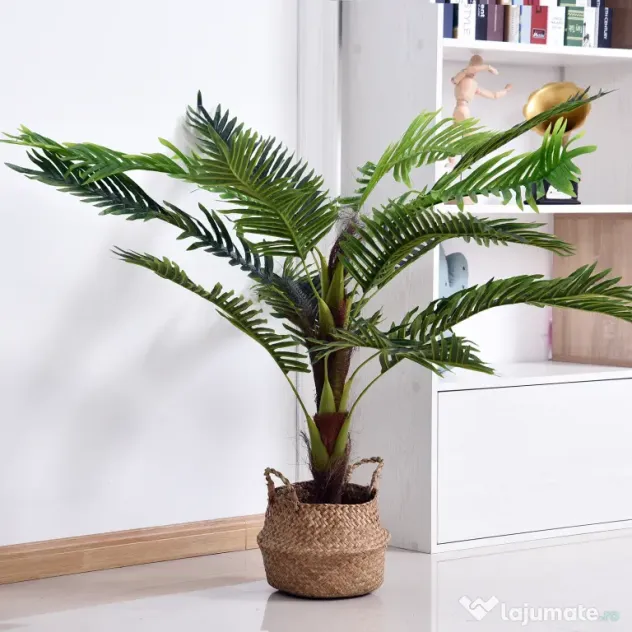 Outsunny Planta Artificiala Palmier Cycas 123cm