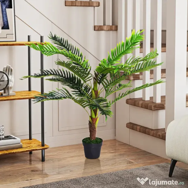 Outsunny Planta Artificiala Palmier Cycas 123cm