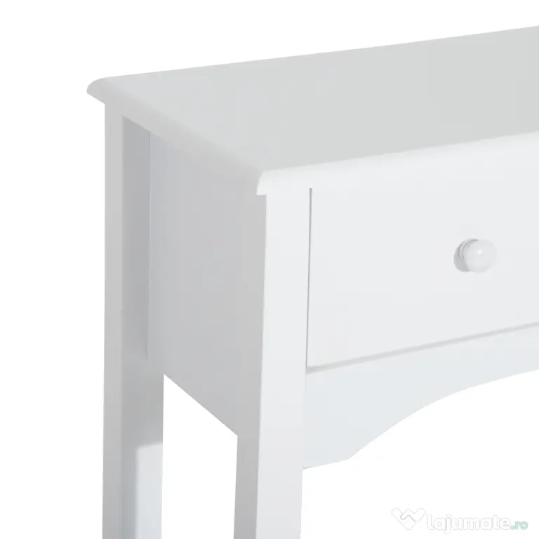 HOMCOM Masă Consolă Modernă cu 3 Sertare, Consolă de Intrare din MDF, pentru Hol, Sufragerie, 100x32x85 cm, Alb | Aosom Romania