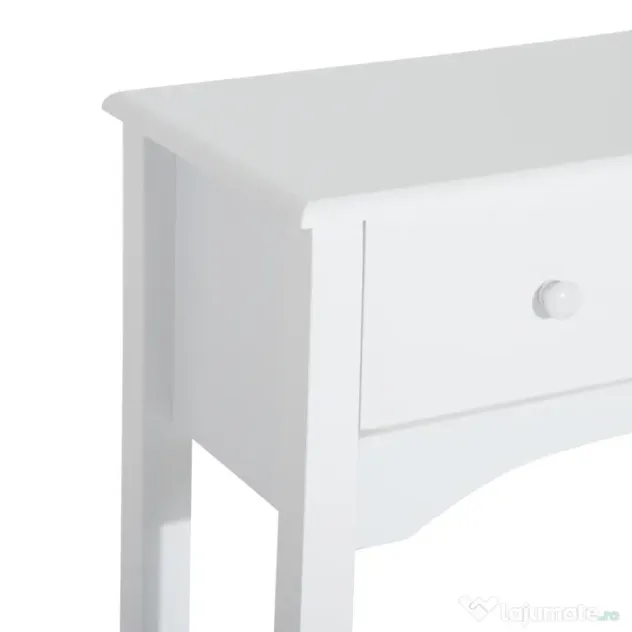 HOMCOM Masă Consolă Modernă cu 3 Sertare, Consolă de Intrare din MDF, pentru Hol, Sufragerie, 100x32x85 cm, Alb | Aosom Romania