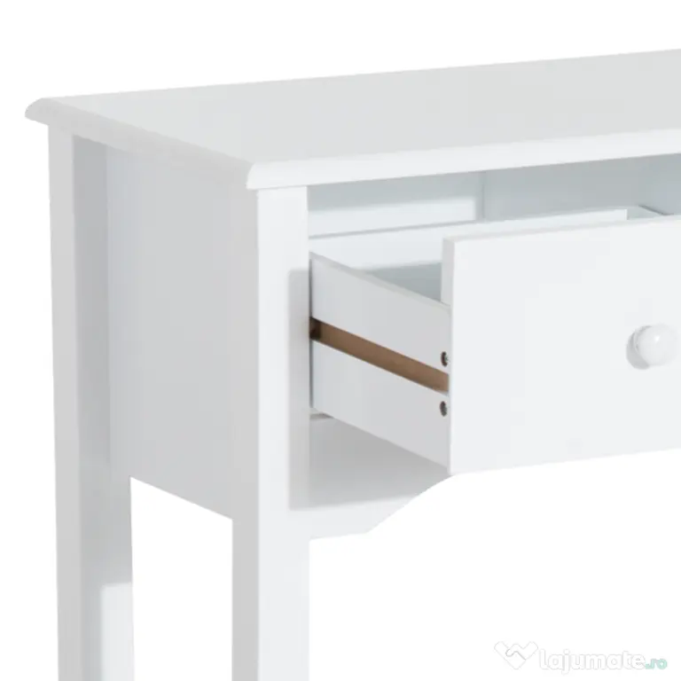 HOMCOM Masă Consolă Modernă cu 3 Sertare, Consolă de Intrare din MDF, pentru Hol, Sufragerie, 100x32x85 cm, Alb | Aosom Romania