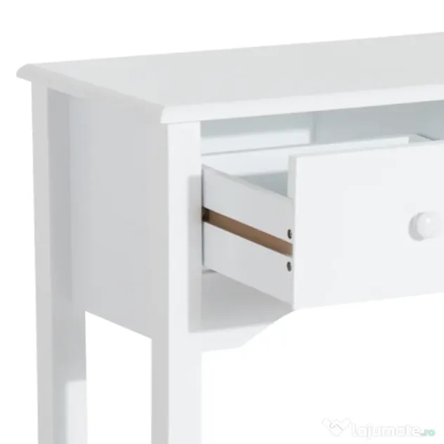 HOMCOM Masă Consolă Modernă cu 3 Sertare, Consolă de Intrare din MDF, pentru Hol, Sufragerie, 100x32x85 cm, Alb | Aosom Romania
