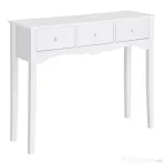 HOMCOM Masă Consolă Modernă de Intrare din MDF cu 3 Sertare, 100x32x85 cm, Alb