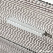 HOMCOM Comodă Modernă cu 4 Sertare, Manere din Aluminiu, Structură din Lemn, 76x35x72 cm, Alb și Gri | Aosom Romania