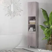 Kleankin Coloană Baie 2 Dulapuri 2 Rafturi Deschise MDF Suprafață Netedă 30x32x172.5cm Culoare Lemn | Aosom Romania 