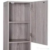 Kleankin Coloană Baie 2 Dulapuri 2 Rafturi Deschise MDF Suprafață Netedă 30x32x172.5cm Culoare Lemn | Aosom Romania 