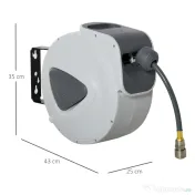 DURHAND furtun de perete, sistem automat, 43x25x35cm, gri