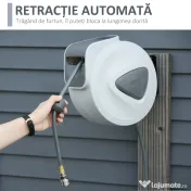 DURHAND furtun de perete, sistem automat, 43x25x35cm, gri